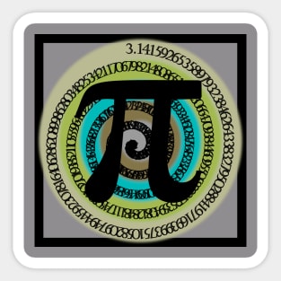 Pi Irrational Number Sticker